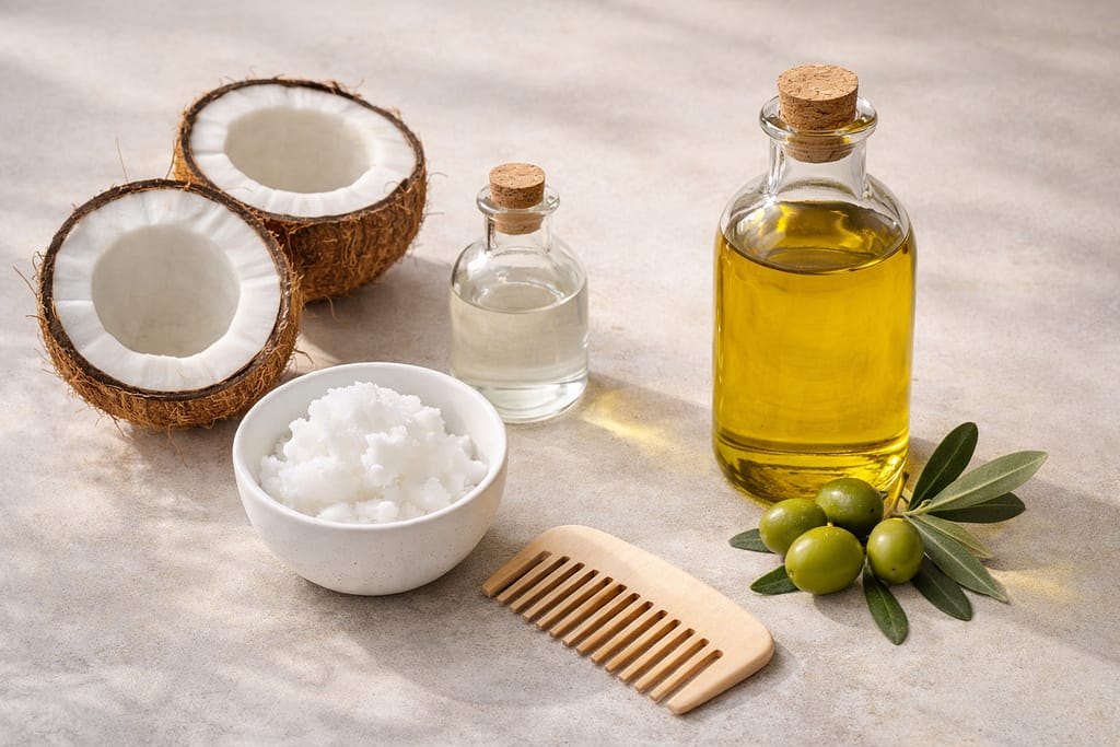 coconut oil vs olive oil for hair